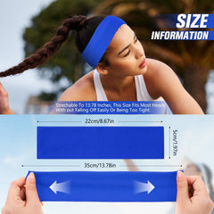 Hotop single royal blue headband flat lay showing sleek profile and fit