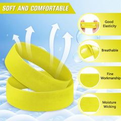 Hotop single headband flat lay showing elastic shape and slim profile for easy styling
