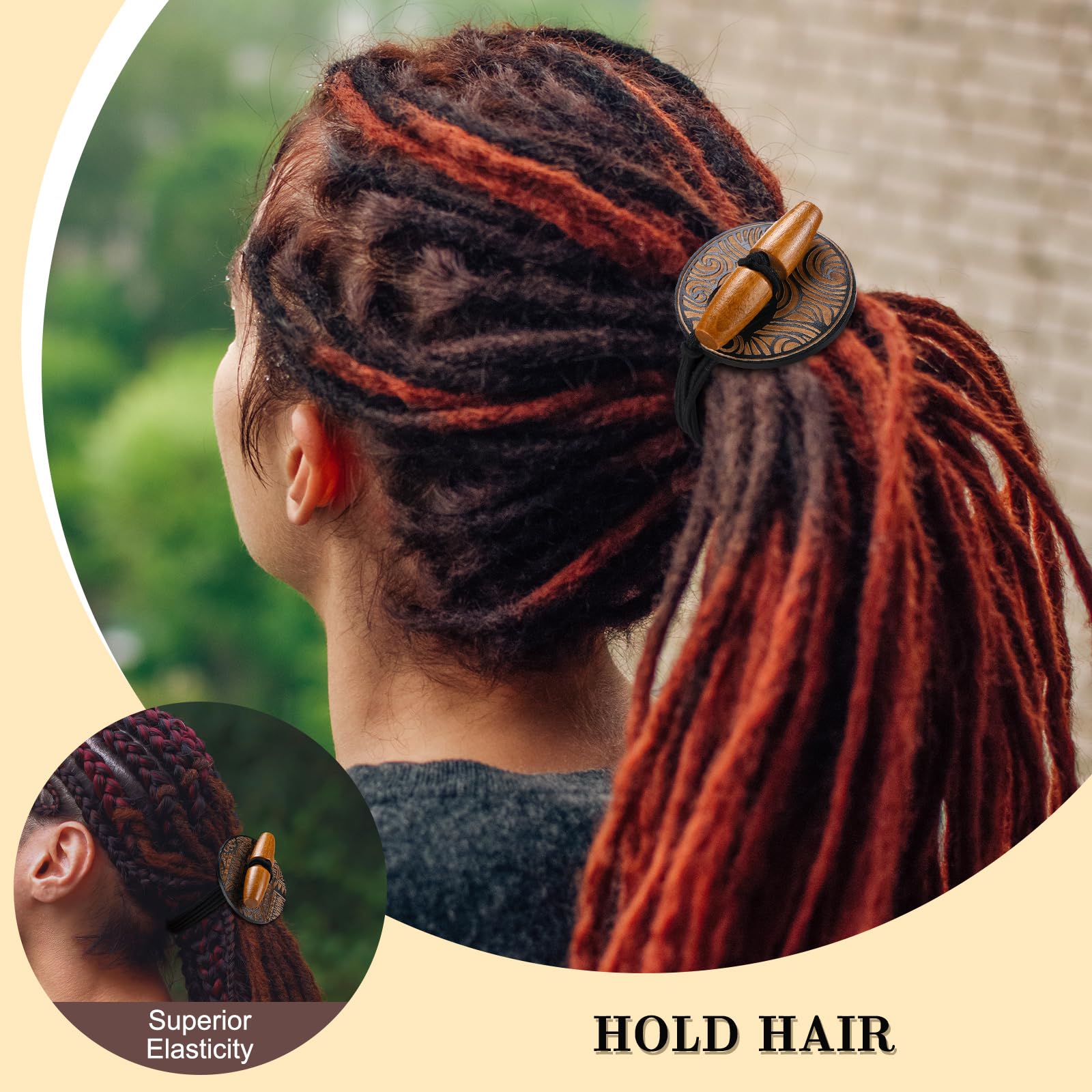 Hotop band beside ruler showing 8cm diameter for large ponytails benefit