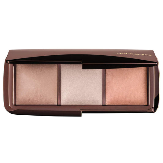 HOURGLASS ambient palette front packaging showing compact and three shades for versatile glow