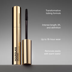HOURGLASS Unlocked applied on eye in lifestyle shot creating fanned natural lashes