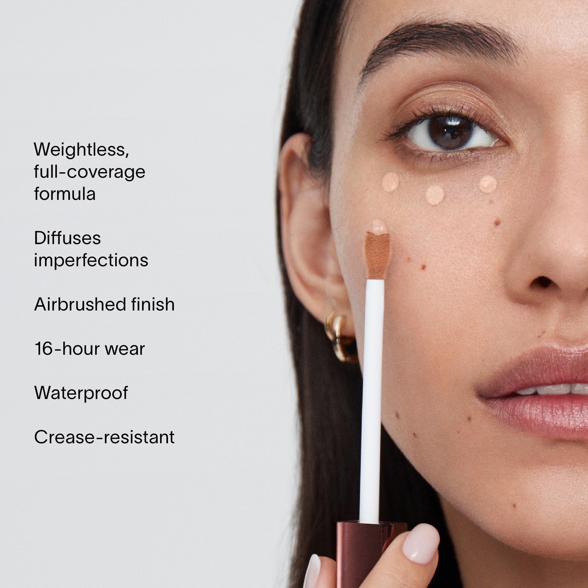 Hourglass Vanish before and after blemish coverage showing concealing power