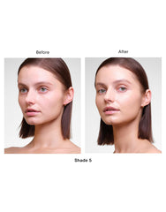 Hourglass Veil applied with fingertips demonstrating easy blendability and glow