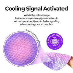 houry pad applied under eye cooling and visibly reducing puffiness