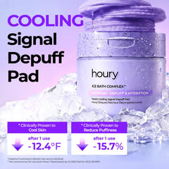 houry close-up of pad texture and cooling gel essence for hydration