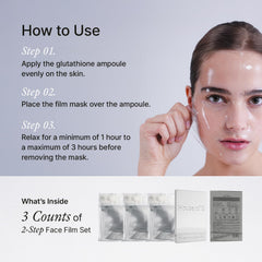 HOUSE OF B film adhered to cheek demonstrating comfortable, no-slip wear
