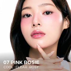 House of Hur swatches on arm showing Pink Rosie payoff and buildable hydration