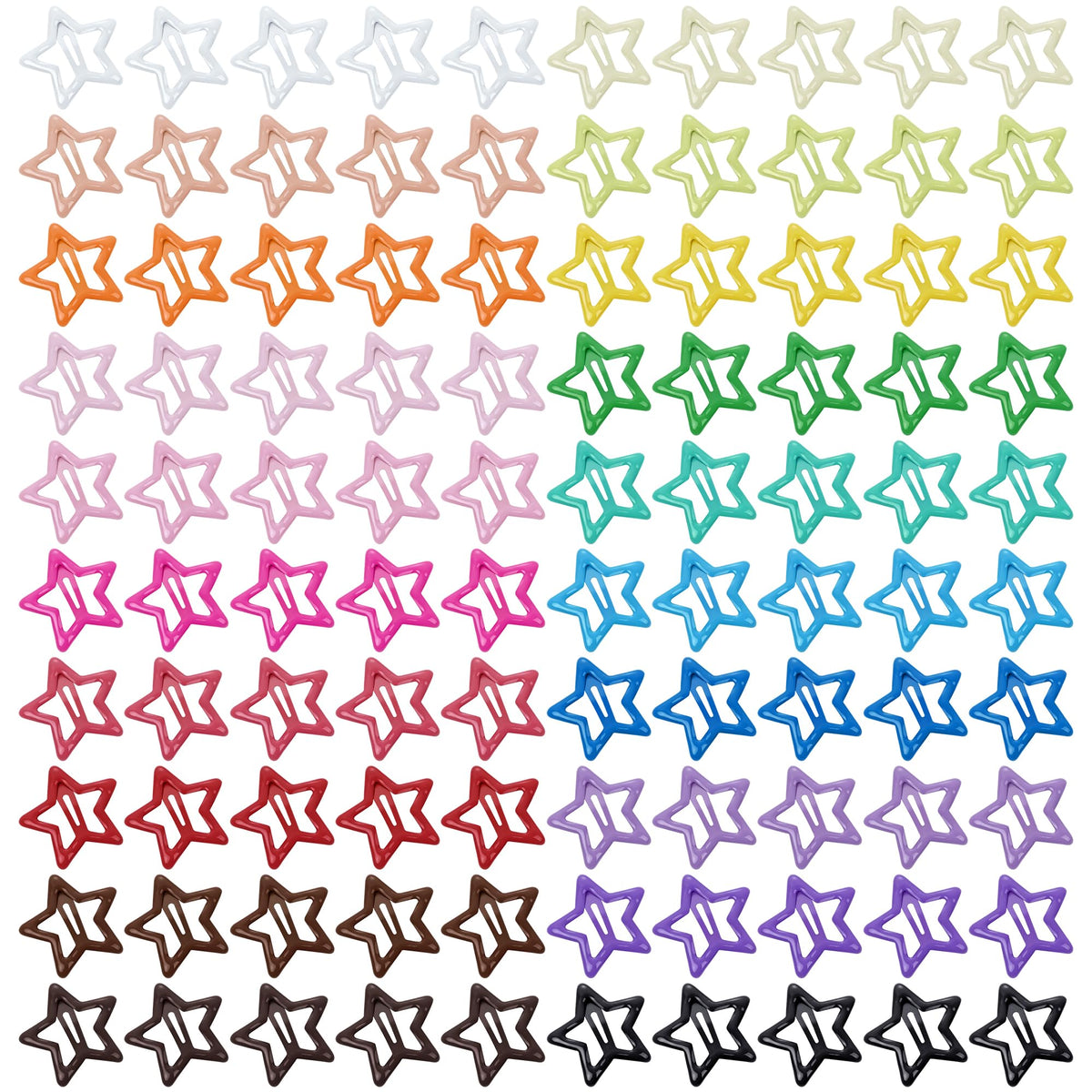 HOVEOX front packaging showing 100 colorful star clips for easy outfit coordination