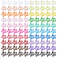 HOVEOX front packaging showing 100 colorful star clips for easy outfit coordination