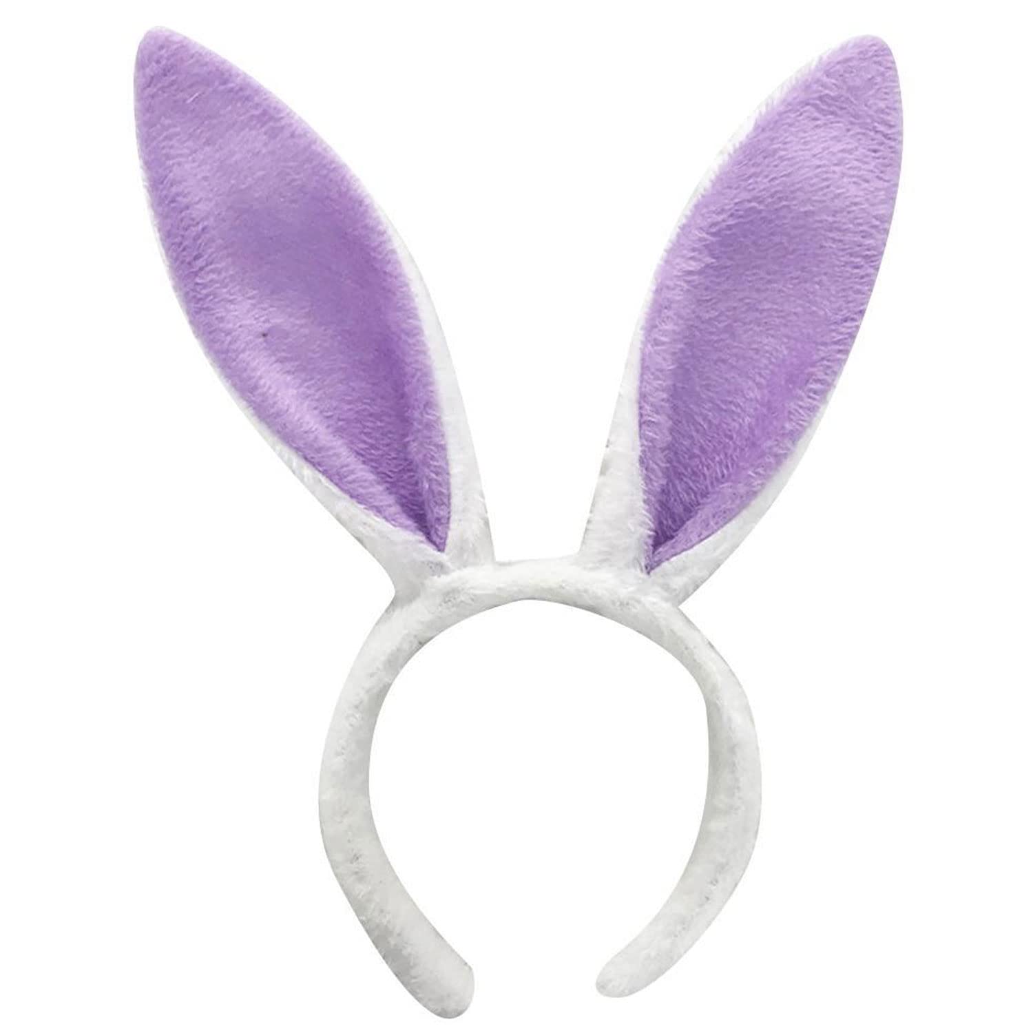 HOXIEYA purple headband front view showing playful rabbit ears and neat finish