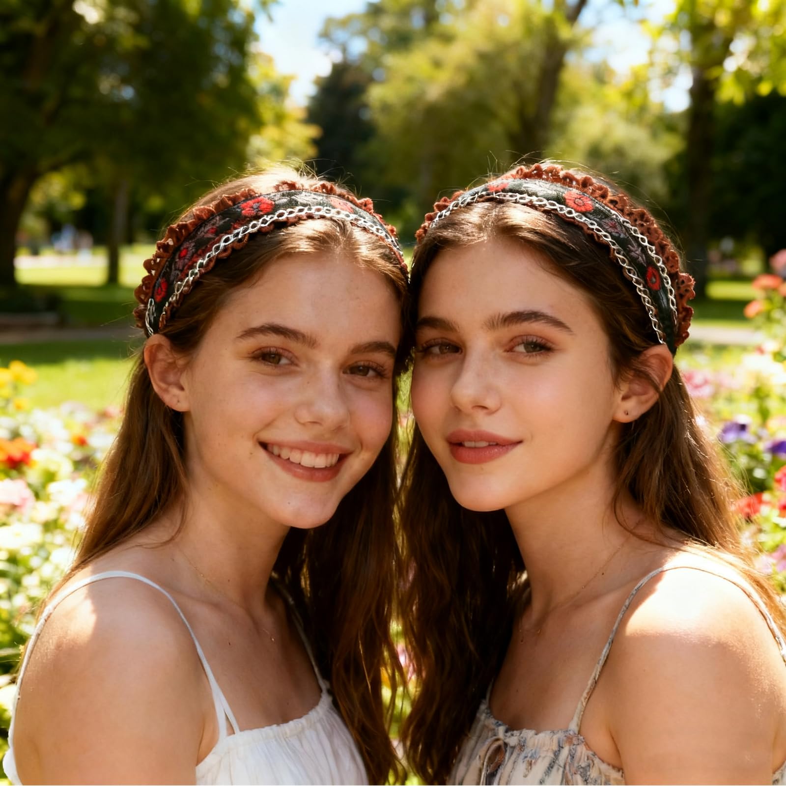 HOXITRADE black brown burgundy headbands flatlay showing coordinated color set for styling