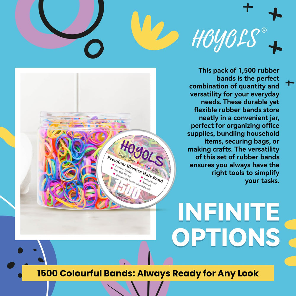 HOYOLS bands holding a toddler ponytail demonstrating gentle secure hold