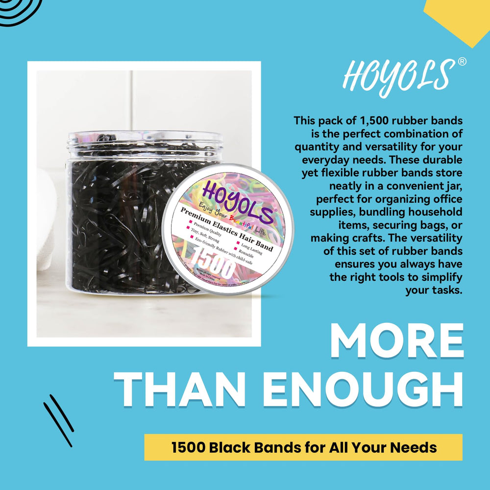 HOYOLS handful of bands demonstrating size and quantity for portability benefit