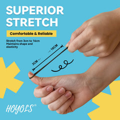 HOYOLS close-up of TPU band texture showing smooth surface and gentle hold benefit
