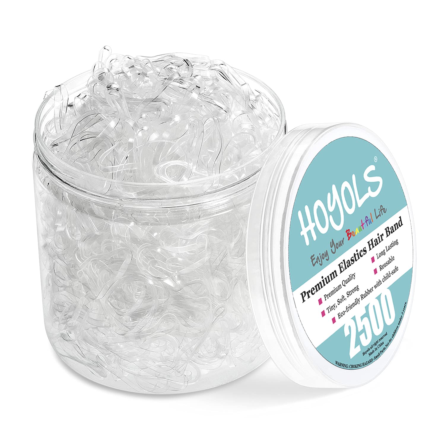 HOYOLS front packaging showing 2500 clear bands and value pack benefit