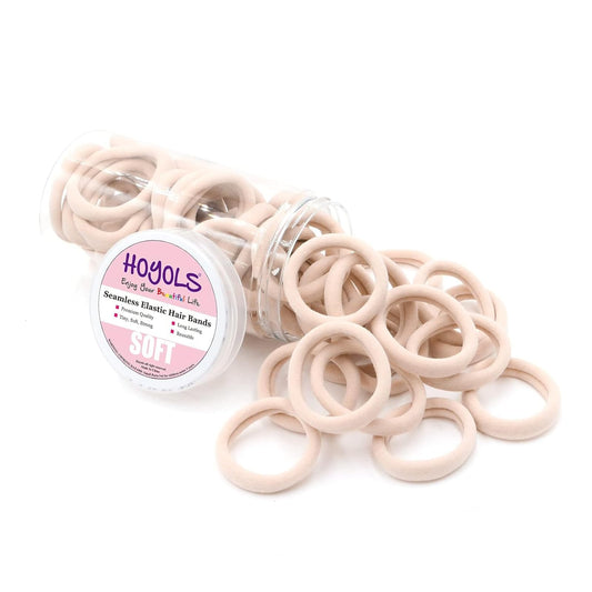 HOYOLS front packaging showing 100 light-blonde hair ties and clear container benefit