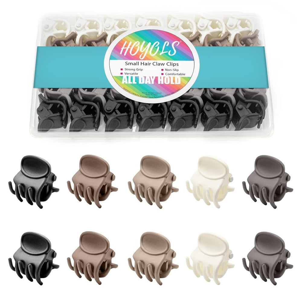 HOYOLS front view of mini clip package showing count and colors for daily styling