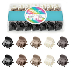 HOYOLS front view of mini clip package showing count and colors for daily styling