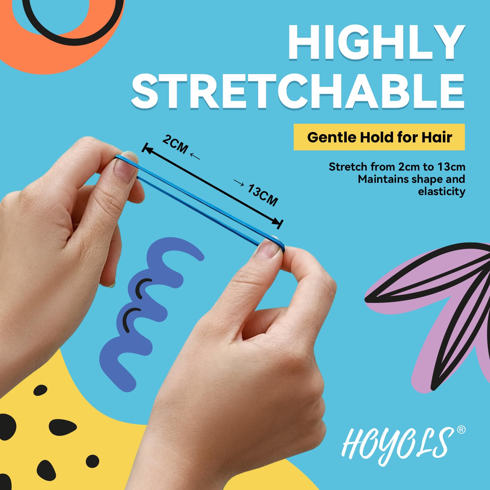 HOYOLS clear reusable container with bands for tidy, portable organization