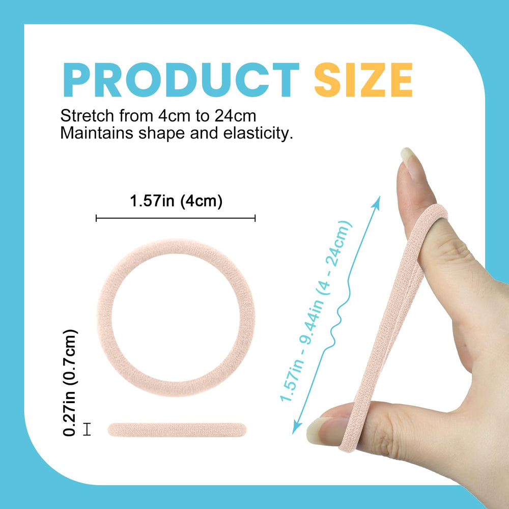 HOYOLS hair tie holding a thick curly ponytail securely without creasing