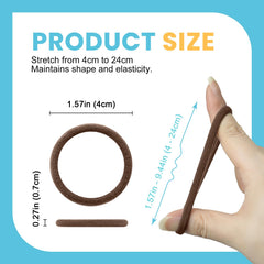 HOYOLS size comparison with ruler, illustrating 4 cm diameter suitable for large ponytails benefit