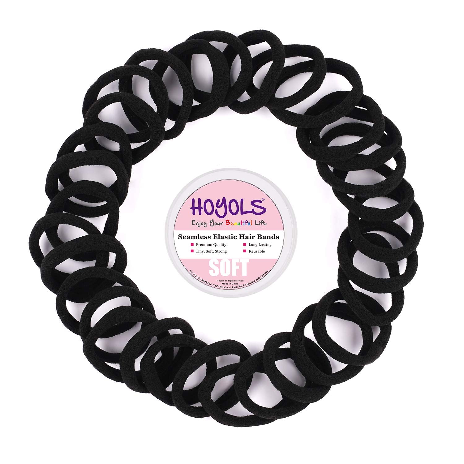 HOYOLS hair tie worn on wrist as convenient bracelet between styles