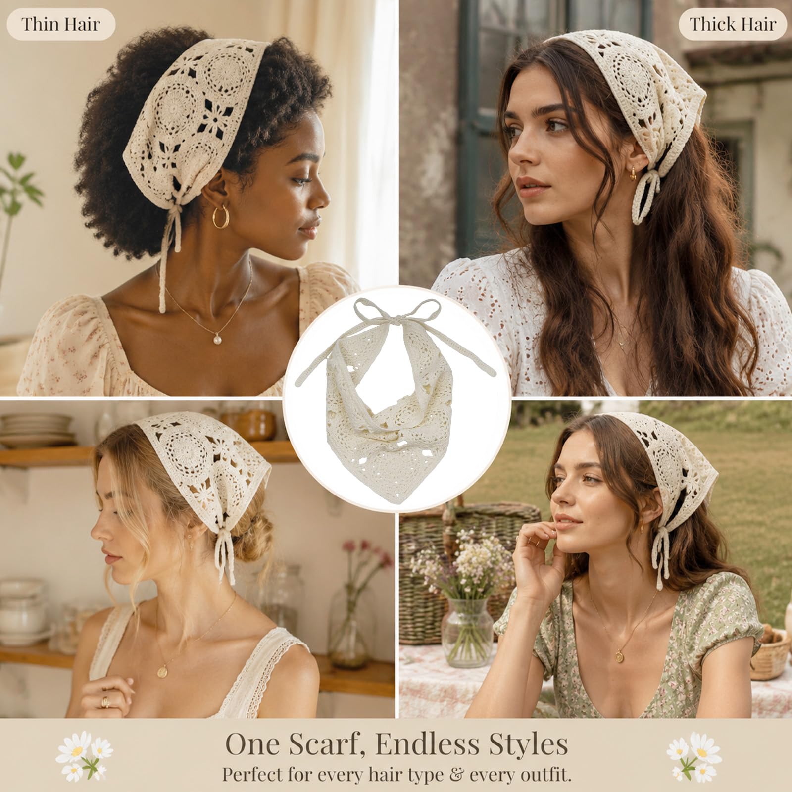 hoyuwak model wearing bandana with ponytail showing styling potential and comfortable hold