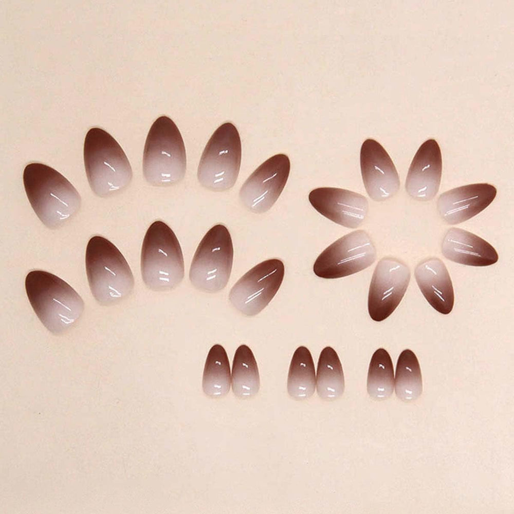 HPYFOI 24pcs laid out with size comparison to choose the best-fitting nail