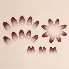 HPYFOI 24pcs laid out with size comparison to choose the best-fitting nail