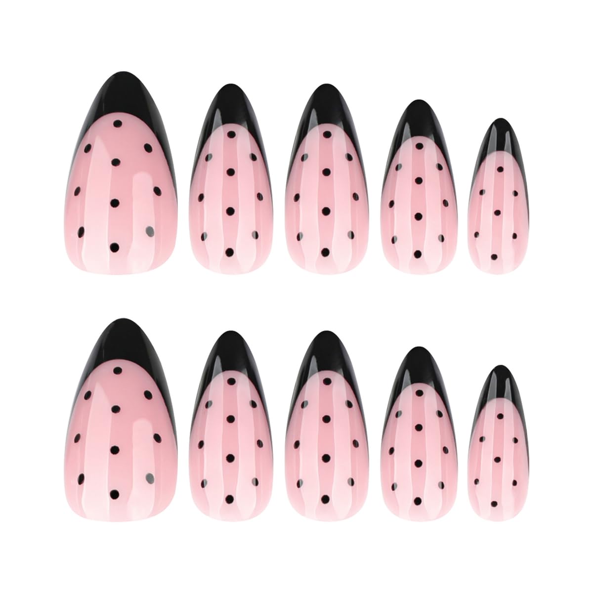 HPYFOI applying a press-on nail on a natural nail demonstrating quick salon-style results benefit