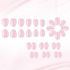 HPYFOI press-on nail being pressed onto natural nail demonstrating quick, secure application