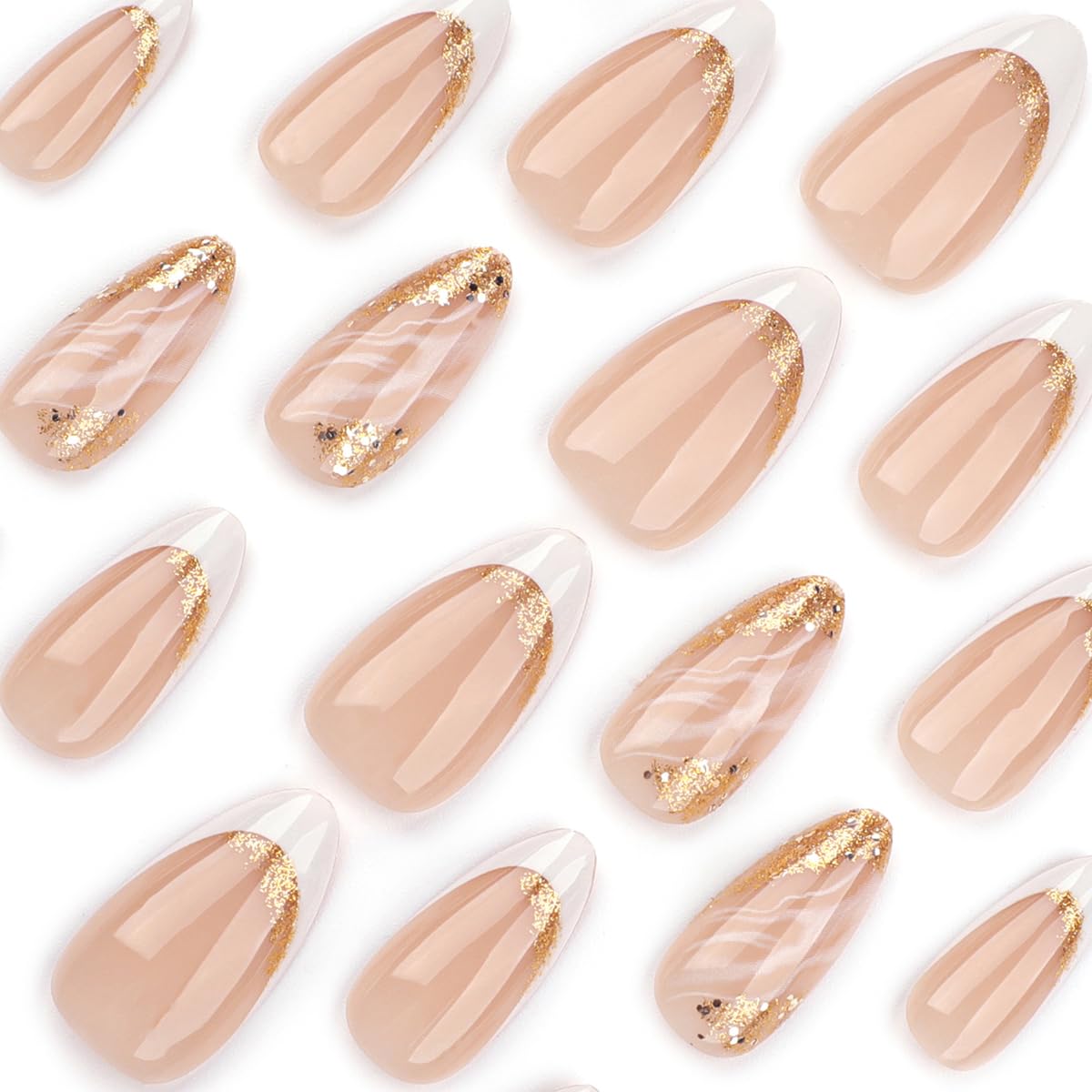 HPYFOI close-up of almond shape and glossy finish highlighting salon quality
