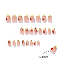 HPYFOI close-up of ladybug nail art highlighting cute detail and durable finish