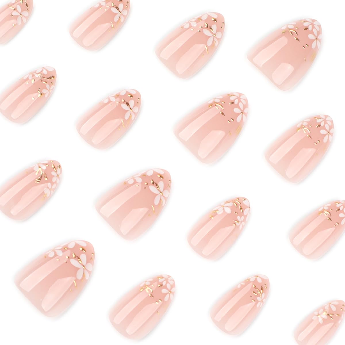 HPYFOI almond-shaped short press-on tips showing comfortable everyday length benefit