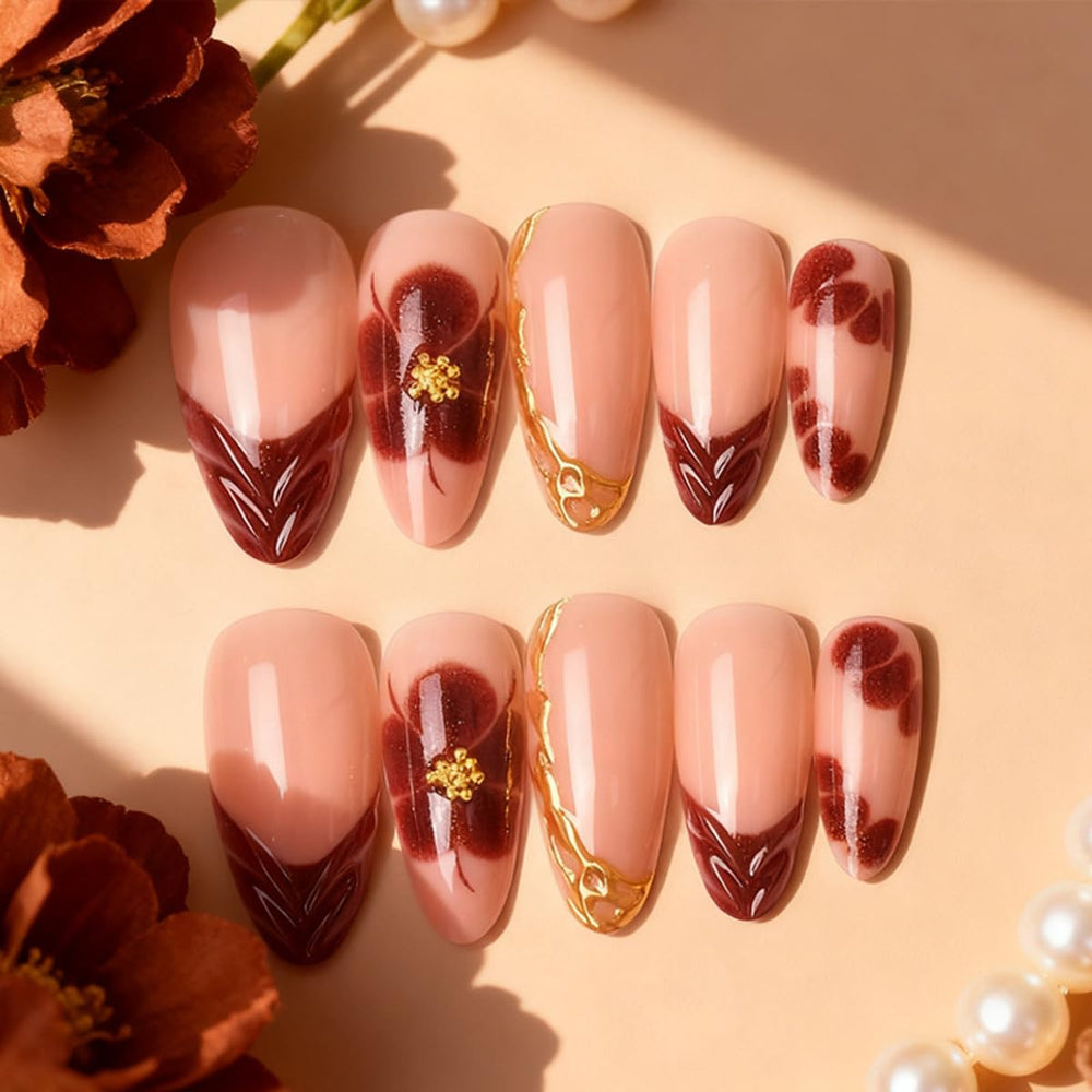 HPYFOI close-up of nail surface texture and glossy finish, highlights durable shine