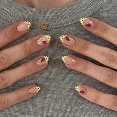 HPYFOI front packaging showing ladybug and yellow polka-dot nails for instant style