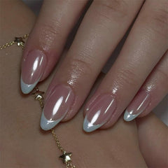 HPYFOI front packaging showing 24-piece blue French tip set and contents benefit quick selection