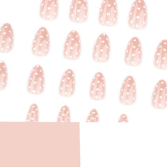 HPYFOI hand showing short almond nails for scale and everyday comfortable wear
