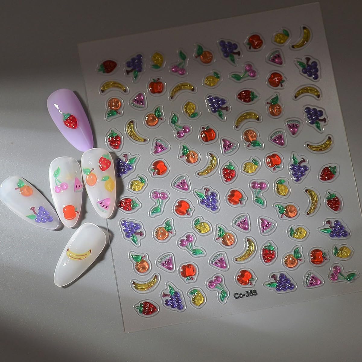 HPYFOI summer manicure lifestyle scene showing festive nail decoration