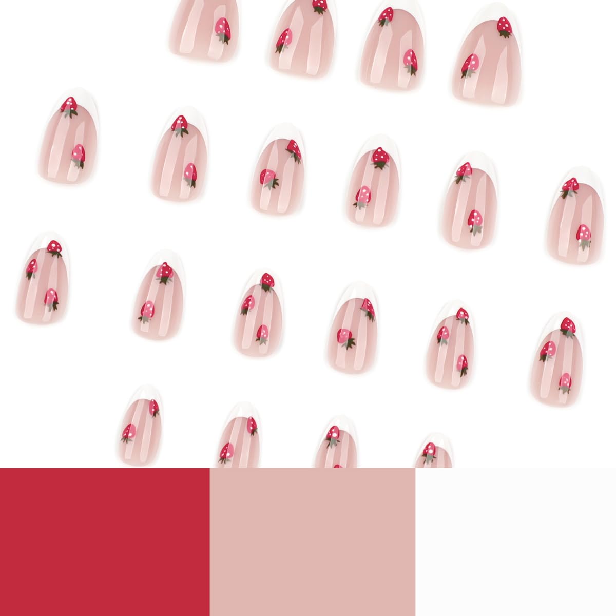 HPYFOI nail on finger to show short almond scale and everyday suitability