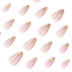 HPYFOI nails held in hand for scale showing true-to-size fit and natural appearance