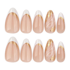 HPYFOI press-on nails worn on hand offering elegant bridal manicure look