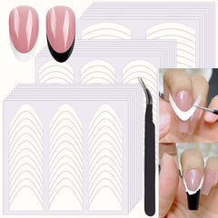 HPYFOI close-up of a sheet revealing three moon arc shapes for precise tip guides