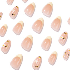 HPYFOI side profile of short almond shape, comfortable natural-length wear