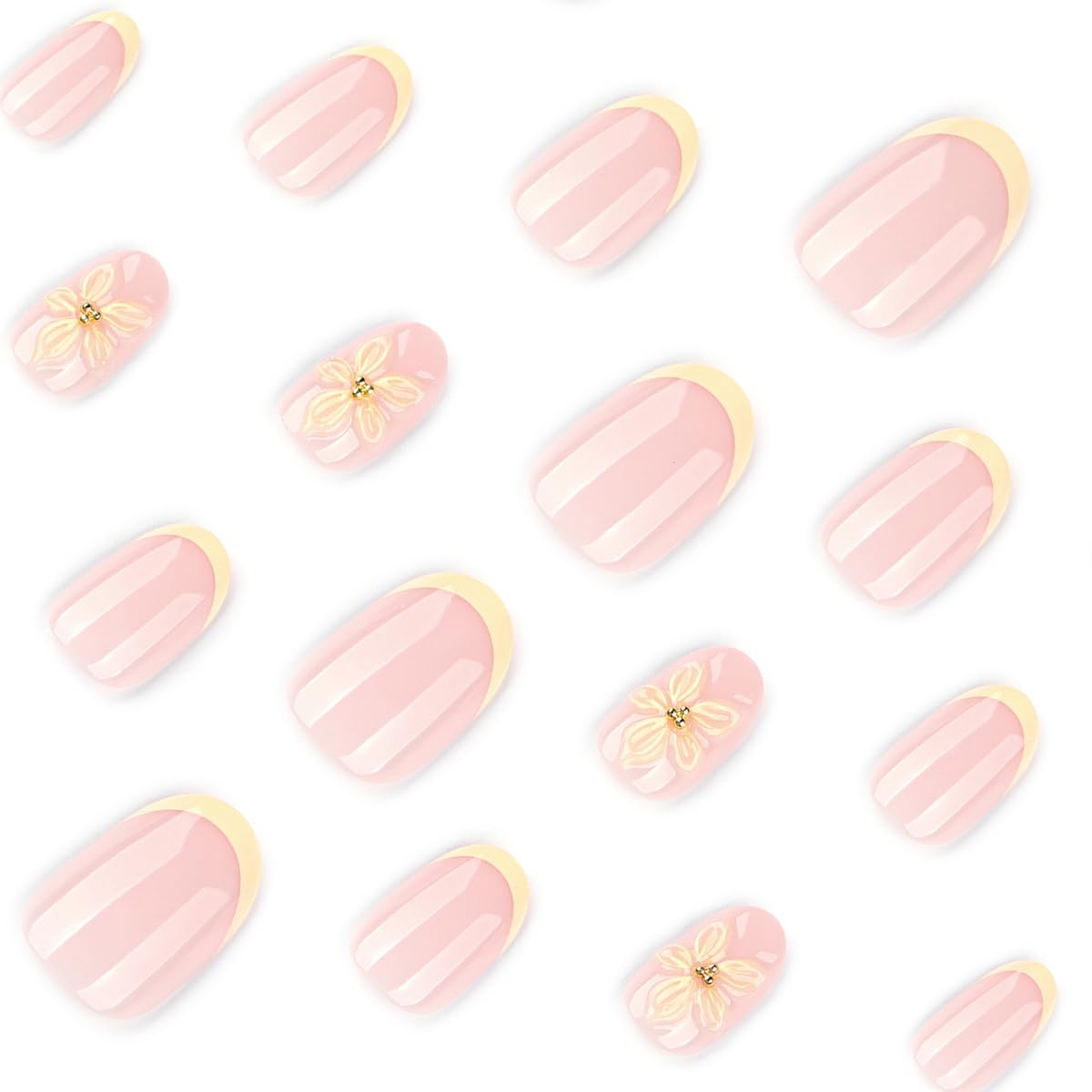 HPYFOI side profile of a short oval nail demonstrating comfortable, practical length