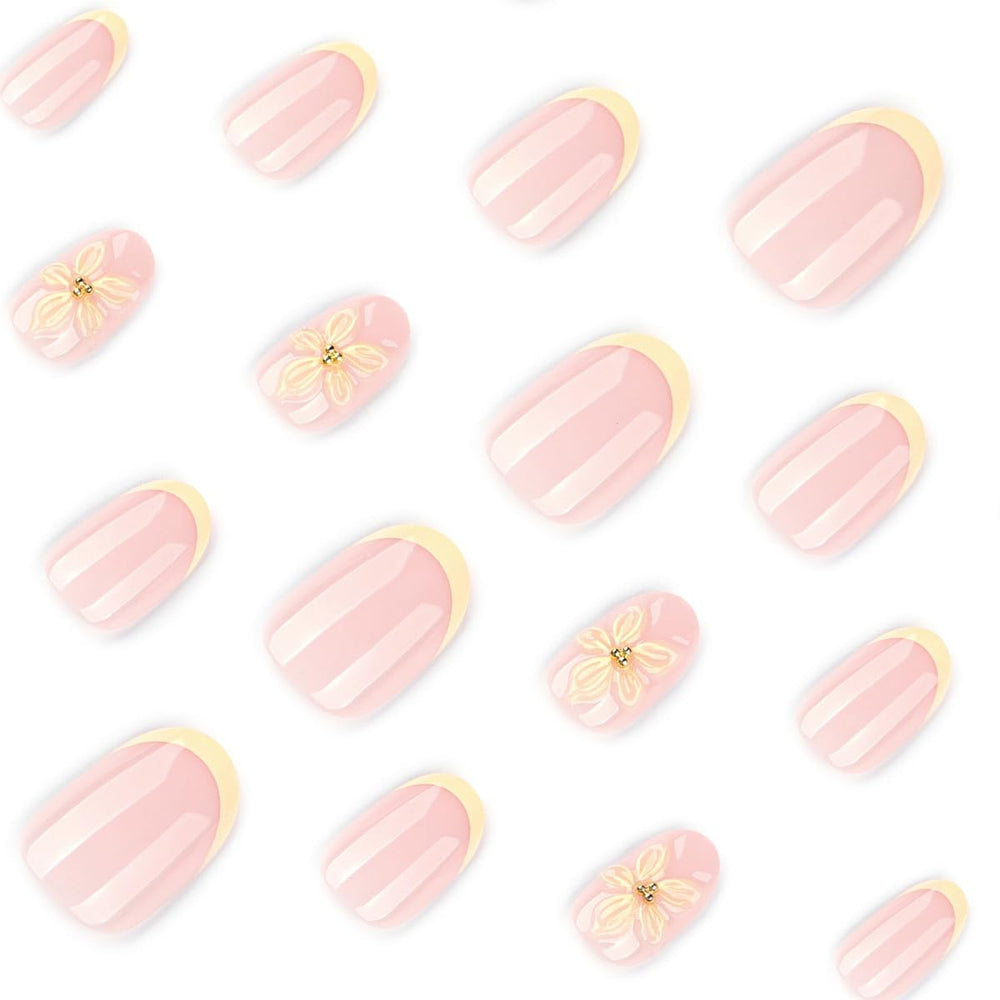 HPYFOI side profile of a short oval nail demonstrating comfortable, practical length