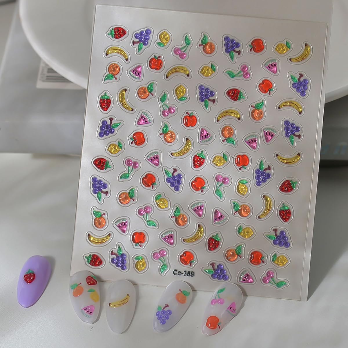 HPYFOI sticker size on a hand for scale and realistic fit reference