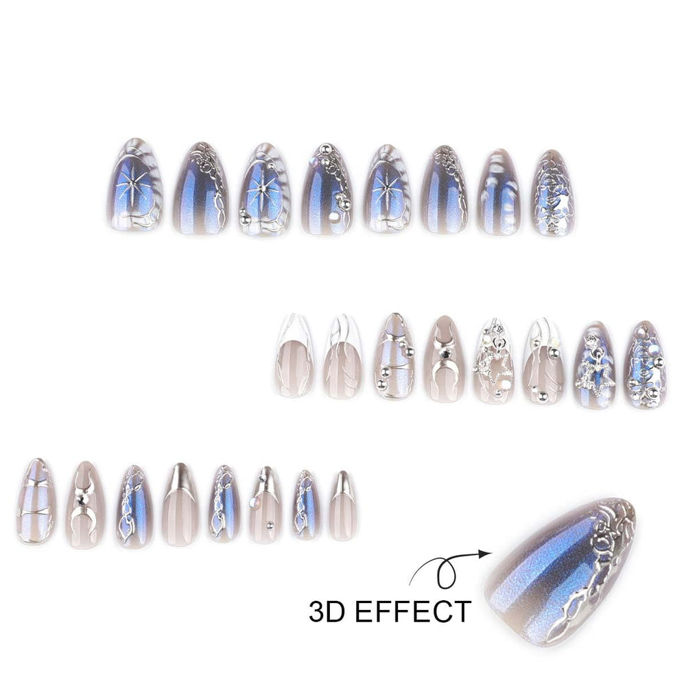 HPYFOI star detail accent nail showcasing delicate accent and stylish finish
