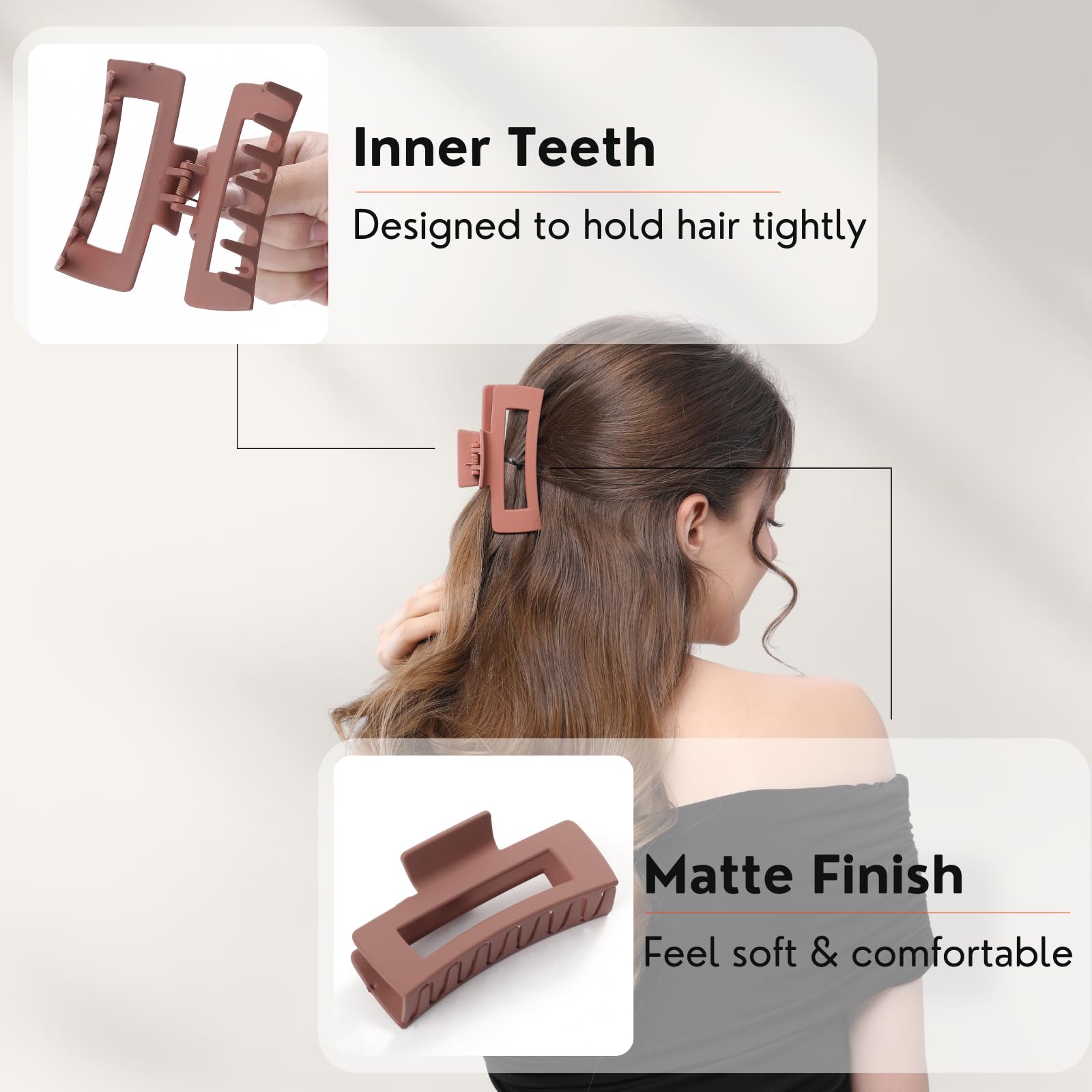 HQ-SITE clips held in hand to show 4.3-inch scale and comfortable size