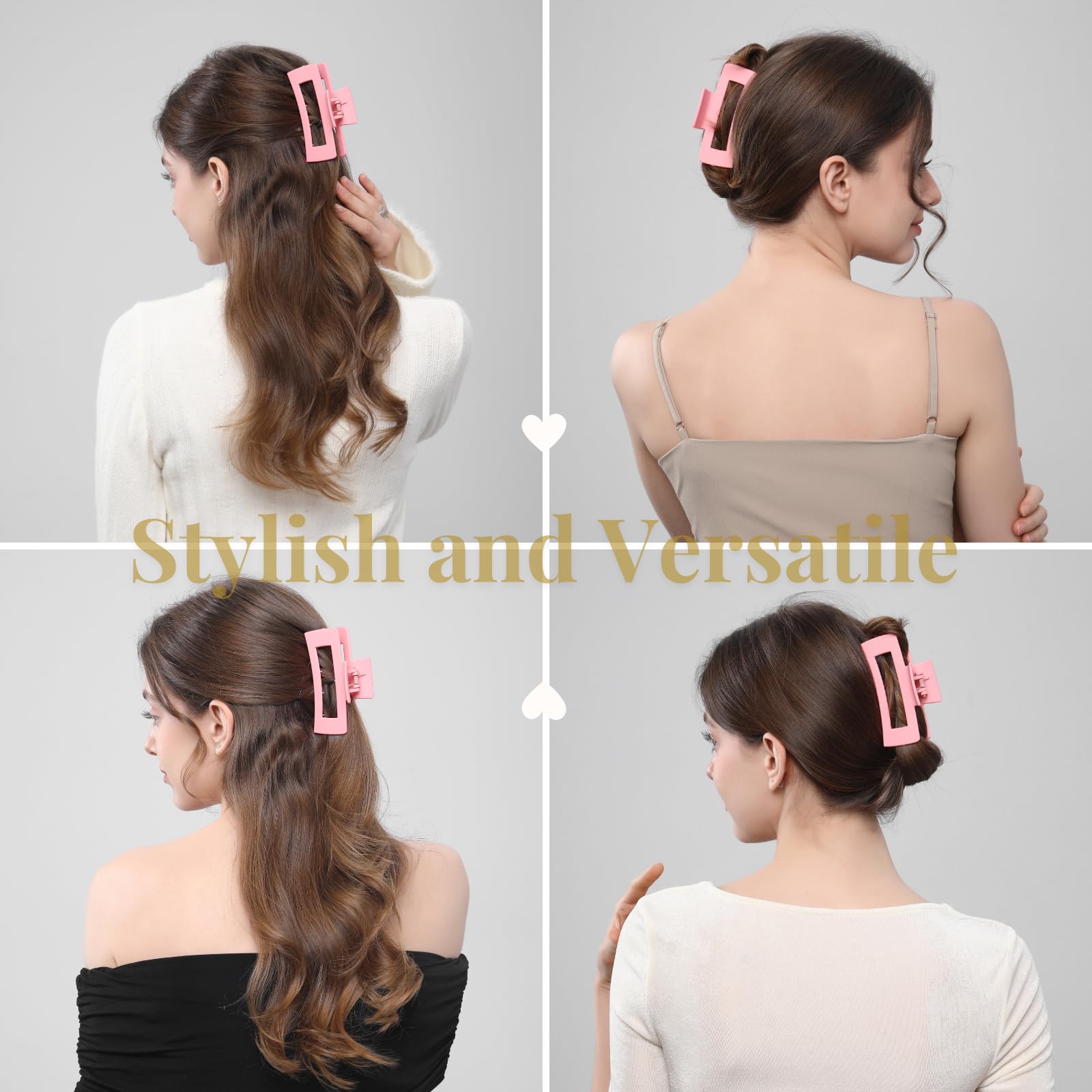 HQ-SITE two clips in half-up style demonstrating balanced secure styling benefit